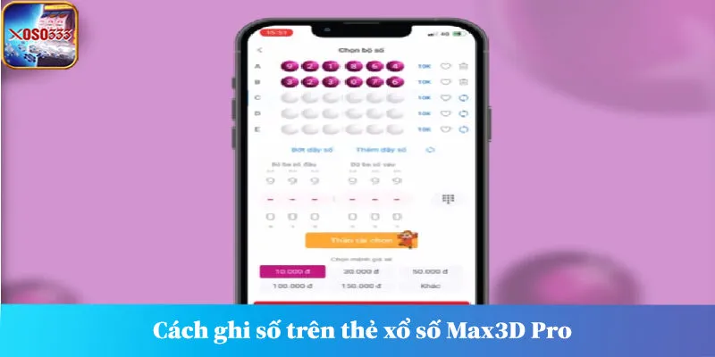 Cách ghi số trên thẻ xổ số Max3D Pro