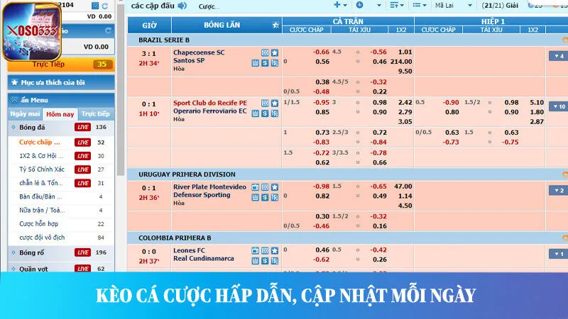 Tham gia kèo cá cược thể thao môn bóng đá vua tại Xoso333.