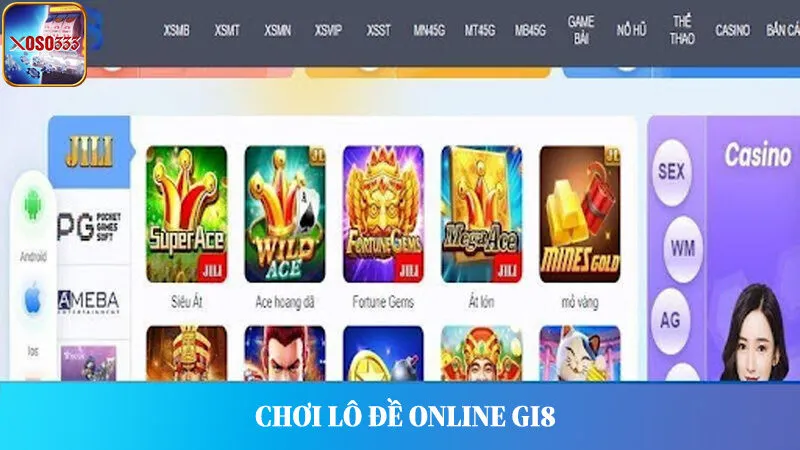 Chơi lô đề online tại nhà cái GI8 với giao diện ấn tượng, bố cục khoa học